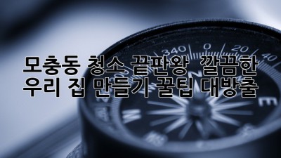 ✨ 모충동 청소 끝판왕! ✨ 깔끔한 우리 집 만들기 꿀팁 대방출! 🏠